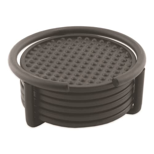 Euro Coaster Set 4" Round, Black